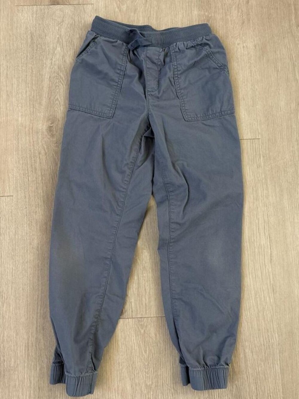 Jumping Beans Boys Size 10 Pull On Twill Jogger Pants Blue Gray Elastic Waist